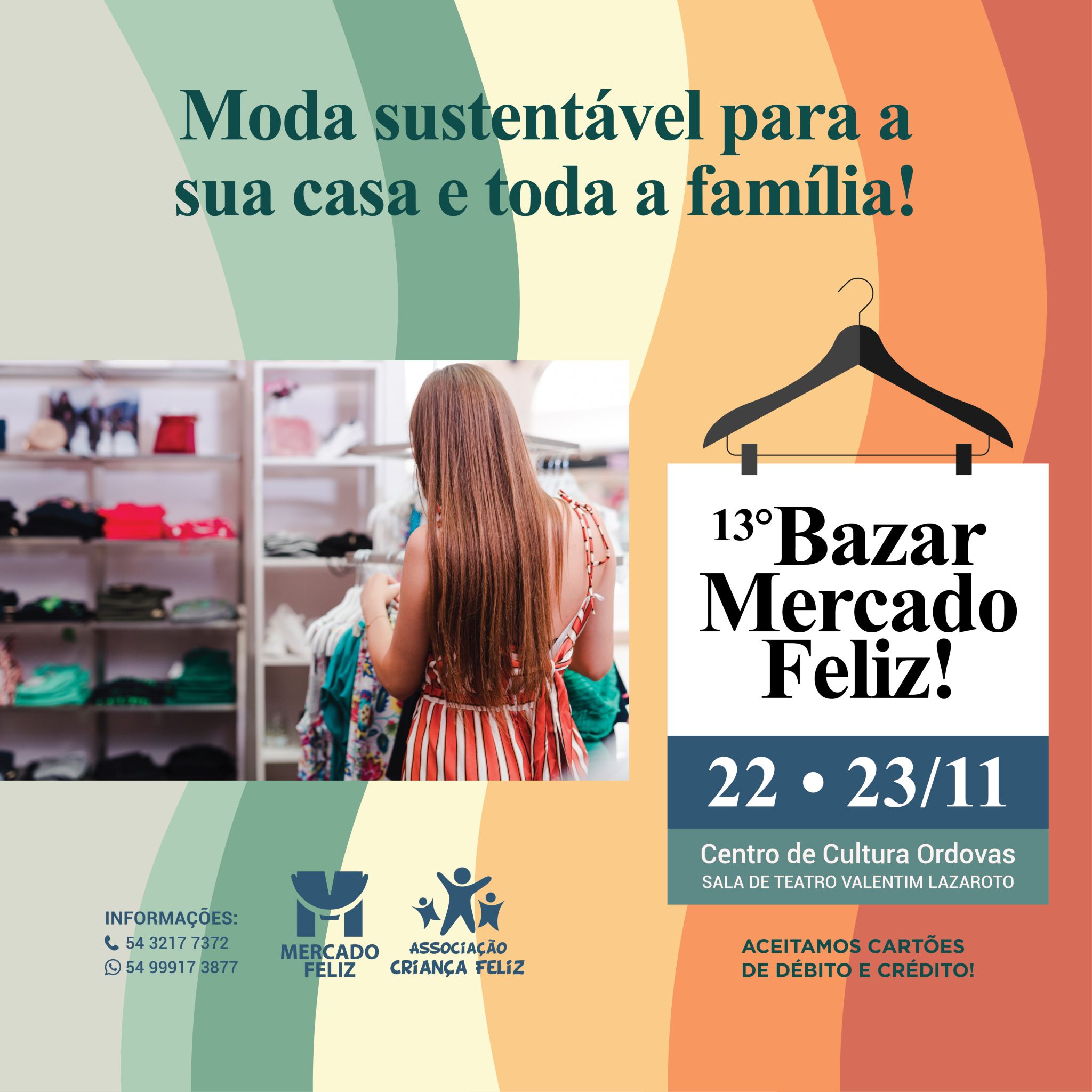 A 13ª edição do Bazar Mercado Feliz está próxima! Agende-se!